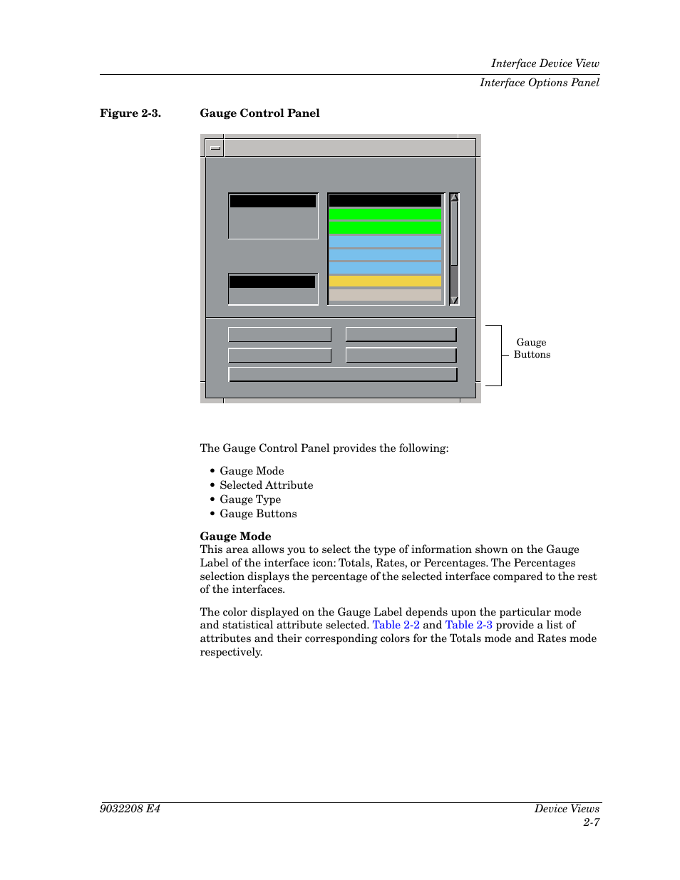 Figure 2-3, Gauge control panel -7 | Cabletron Systems 5500 User Manual | Page 28 / 83