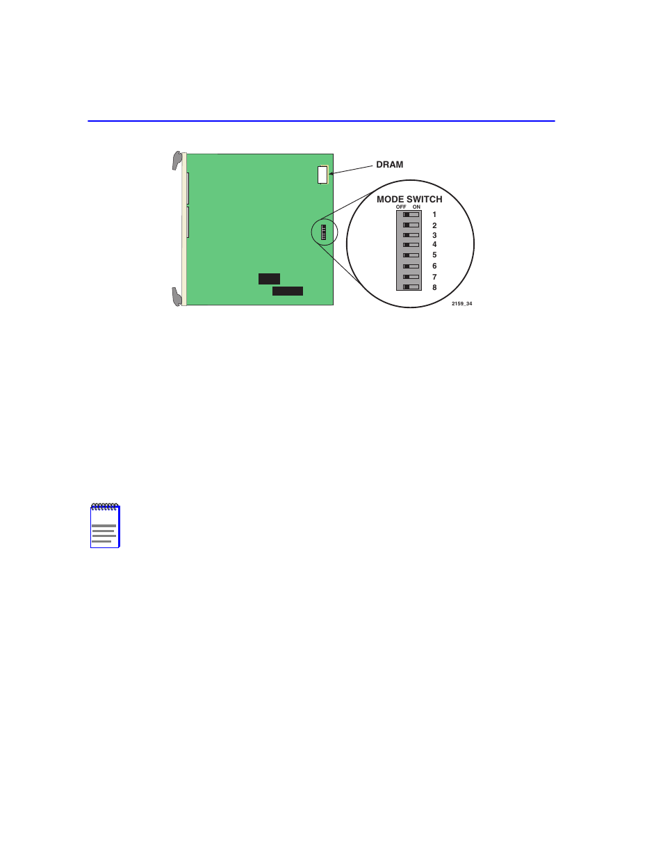 Module mode switch location/component layout, Figure b-1 | Cabletron Systems 6H203-24 User Manual | Page 56 / 62