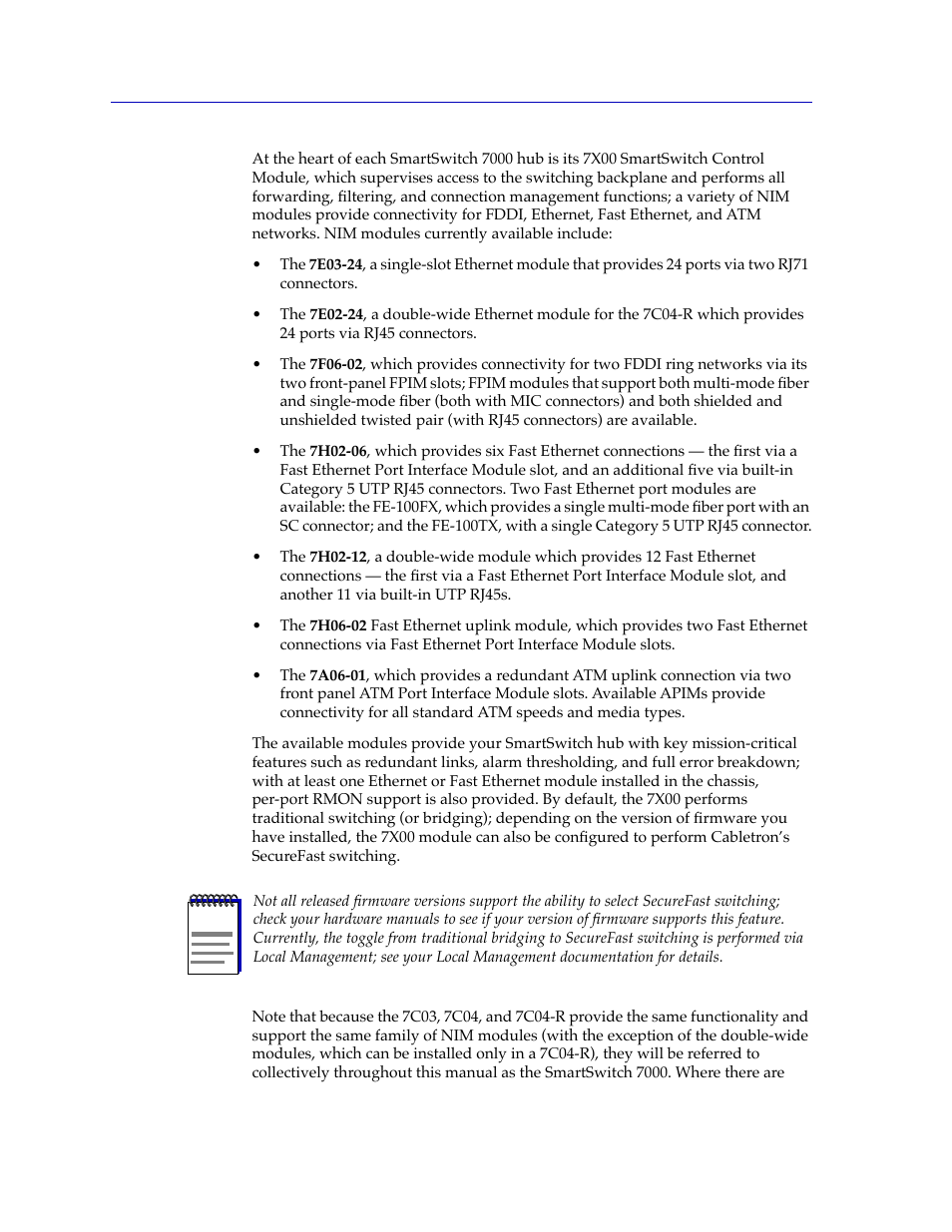 Cabletron Systems Lancast Media Converter 7000 User Manual | Page 10 / 108