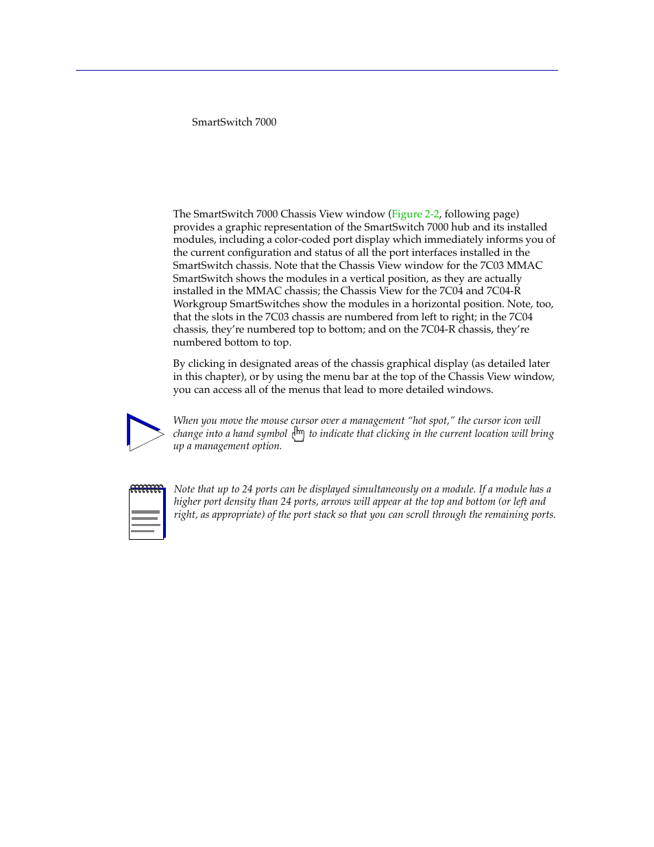 Viewing chassis information, Viewing chassis information -2 | Cabletron Systems Lancast Media Converter 7000 User Manual | Page 18 / 108