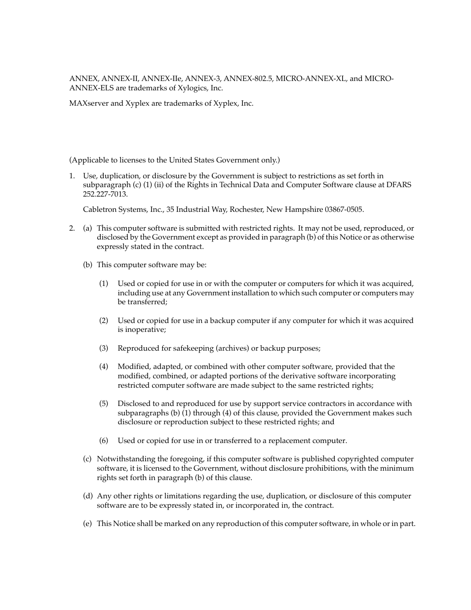 Restricted rights notice | Cabletron Systems Lancast Media Converter 7000 User Manual | Page 5 / 108