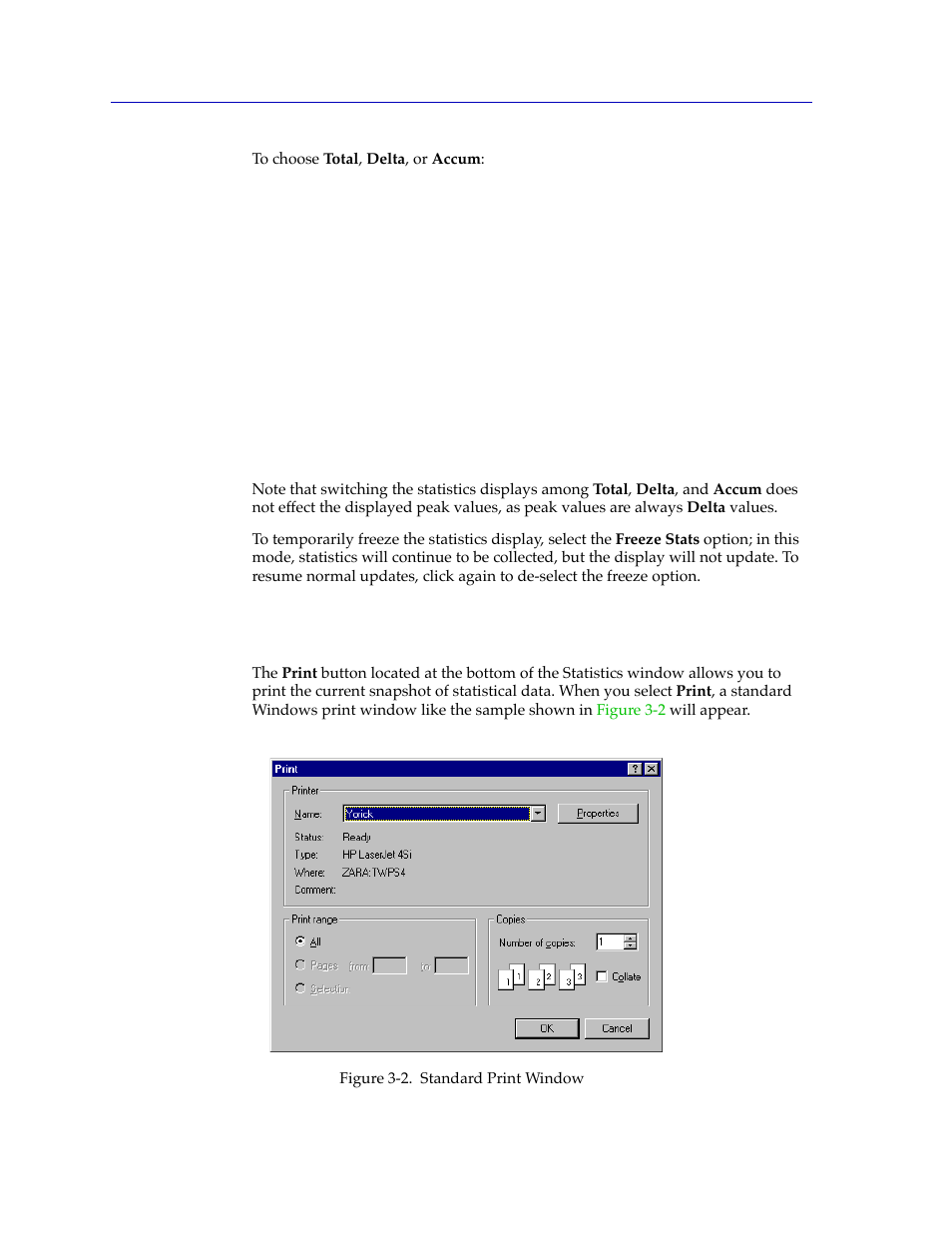 Printing statistics, Printing statistics -6 | Cabletron Systems Lancast Media Converter 7000 User Manual | Page 54 / 108