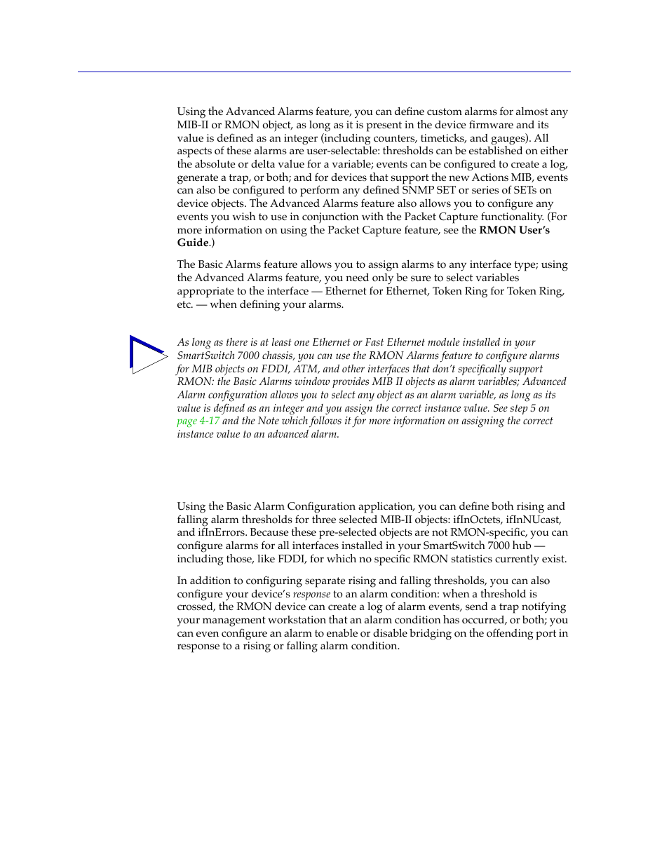 Basic alarm configuration, Basic alarm conþguration -2 | Cabletron Systems Lancast Media Converter 7000 User Manual | Page 60 / 108