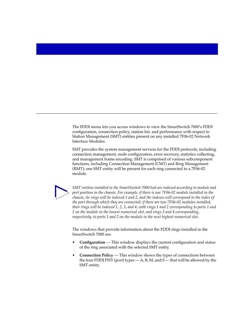 Fddi management, Chapter 5 | Cabletron Systems Lancast Media Converter 7000 User Manual | Page 87 / 108