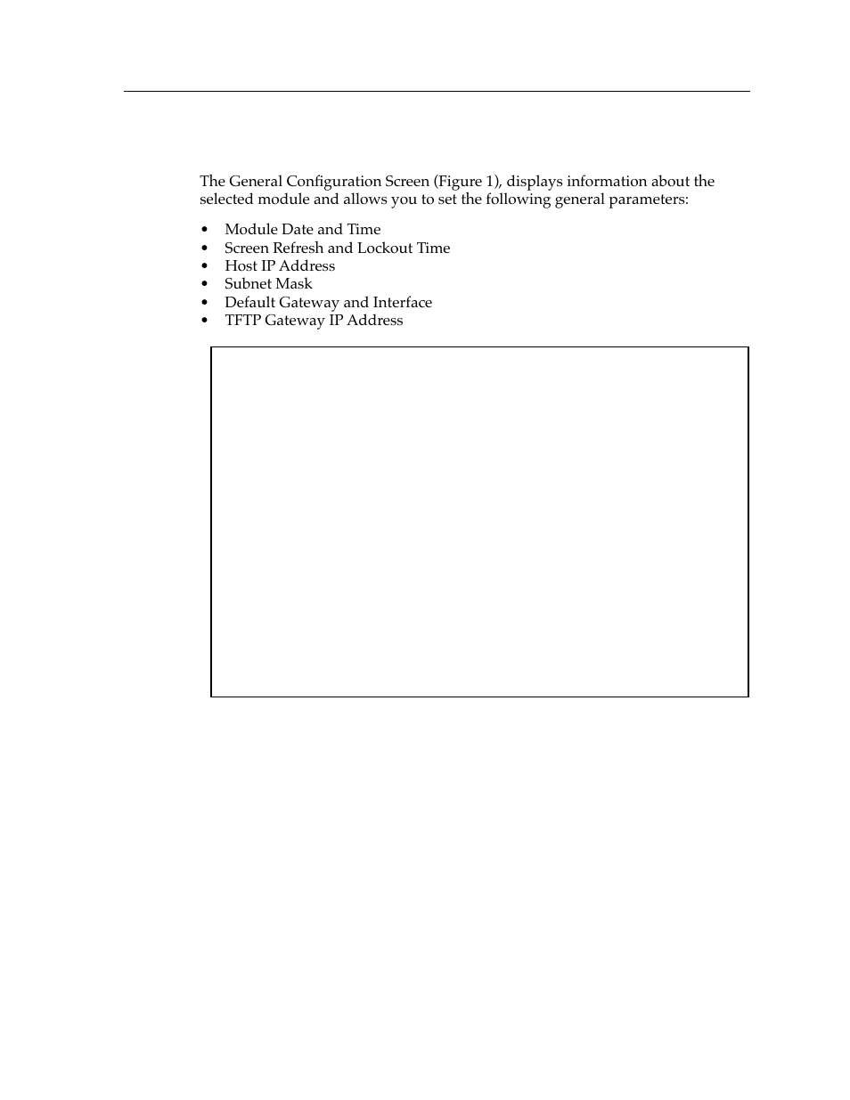 General configuration screen | Cabletron Systems 9G429-02 User Manual | Page 5 / 12