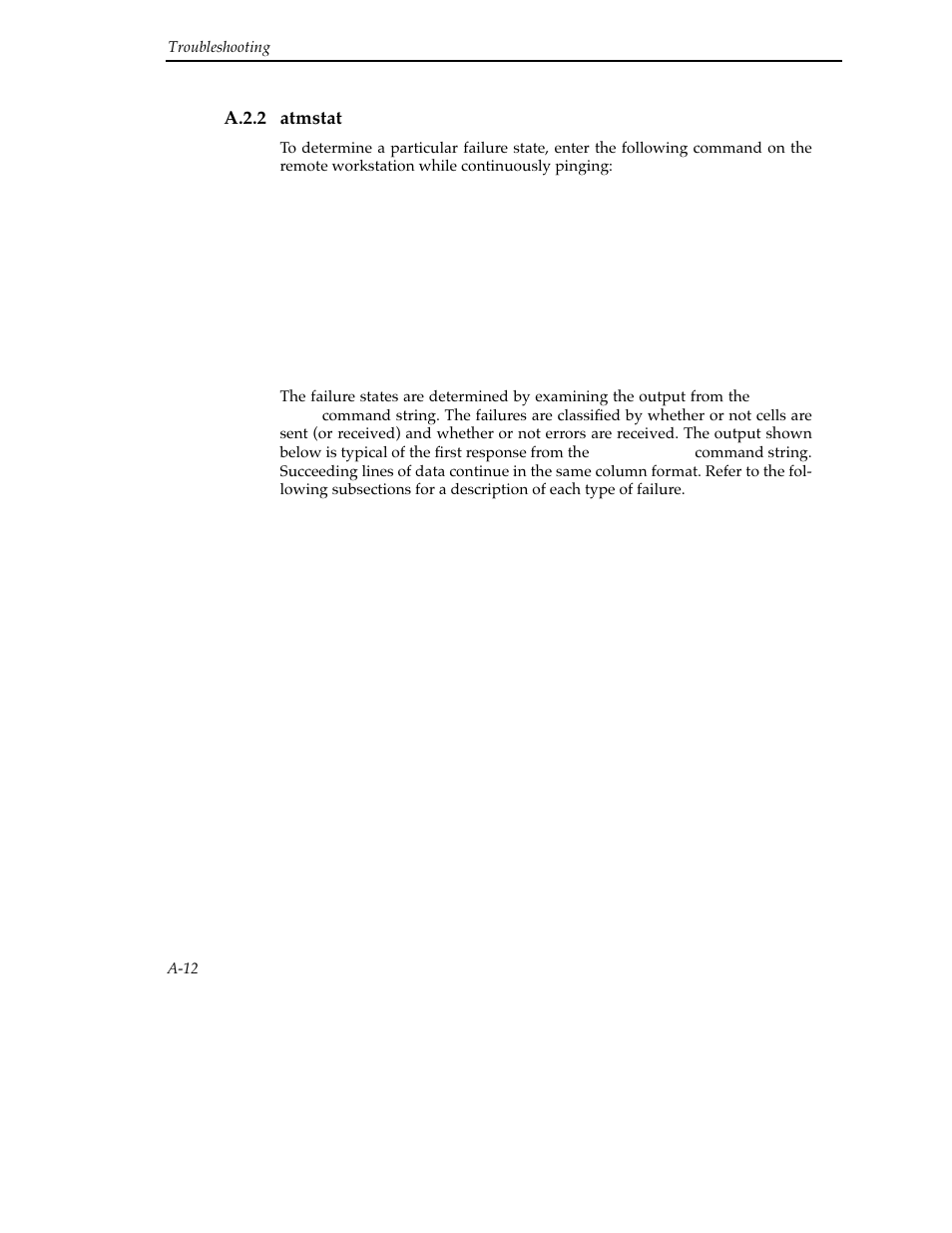 A.2.2 atmstat | Cabletron Systems SFCS-200BX User Manual | Page 108 / 180