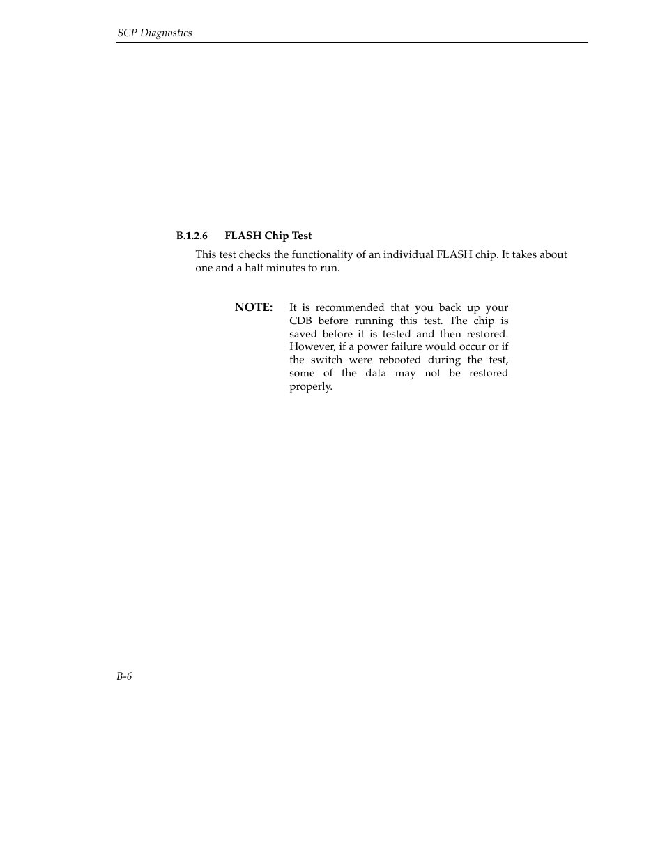 B.1.2.6 flash chip test | Cabletron Systems SFCS-200BX User Manual | Page 124 / 180