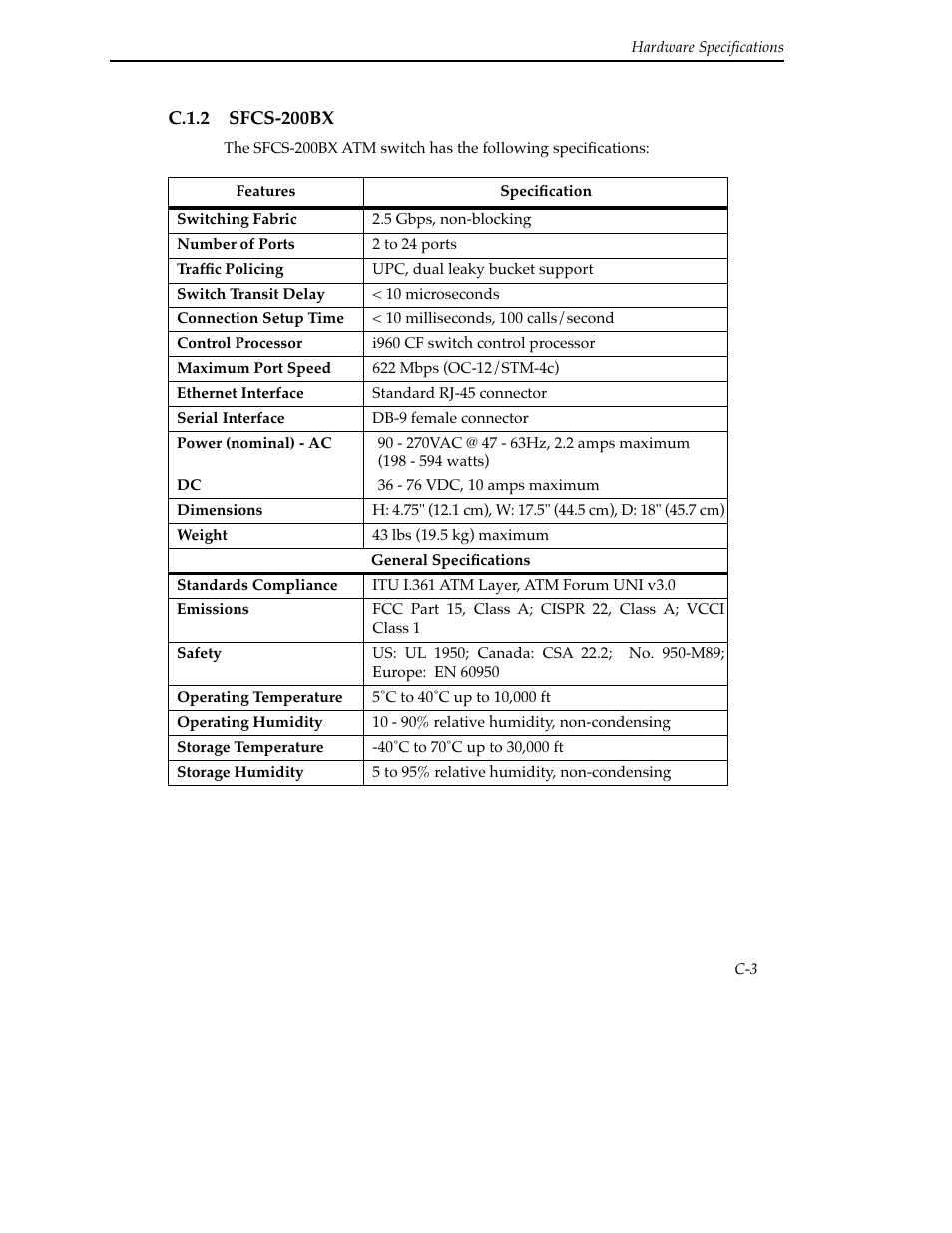 C.1.2 sfcs-200bx | Cabletron Systems SFCS-200BX User Manual | Page 129 / 180