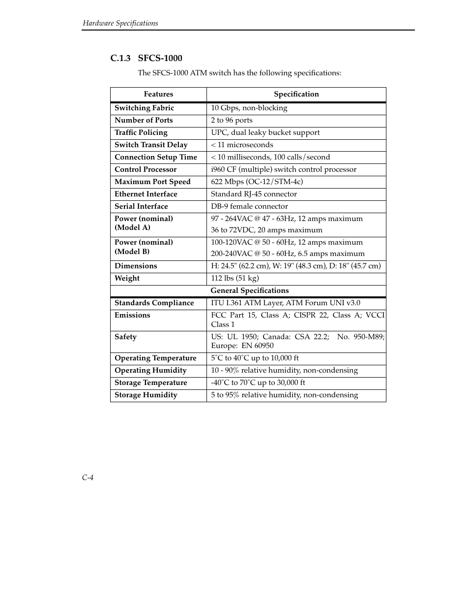 C.1.3 sfcs-1000 | Cabletron Systems SFCS-200BX User Manual | Page 130 / 180