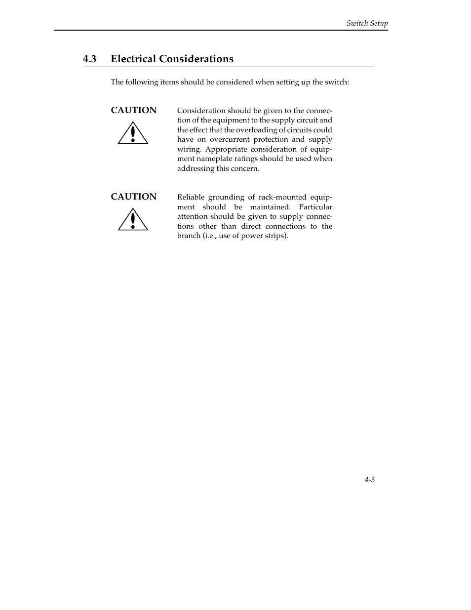 3 electrical considerations, 3 electrical considerations -3 | Cabletron Systems SFCS-200BX User Manual | Page 53 / 180