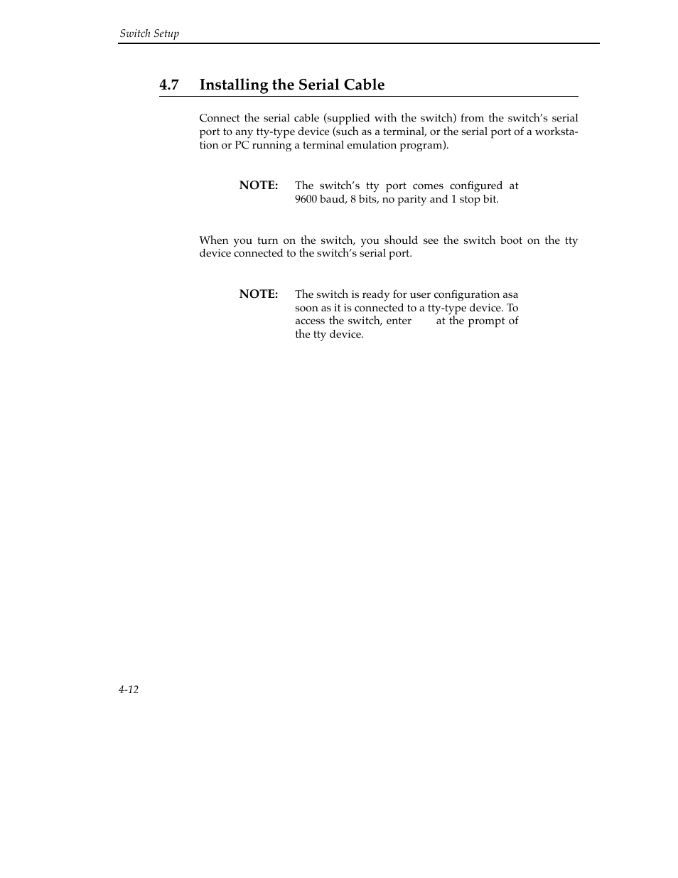 7 installing the serial cable, 7 installing the serial cable -12 | Cabletron Systems SFCS-200BX User Manual | Page 62 / 180