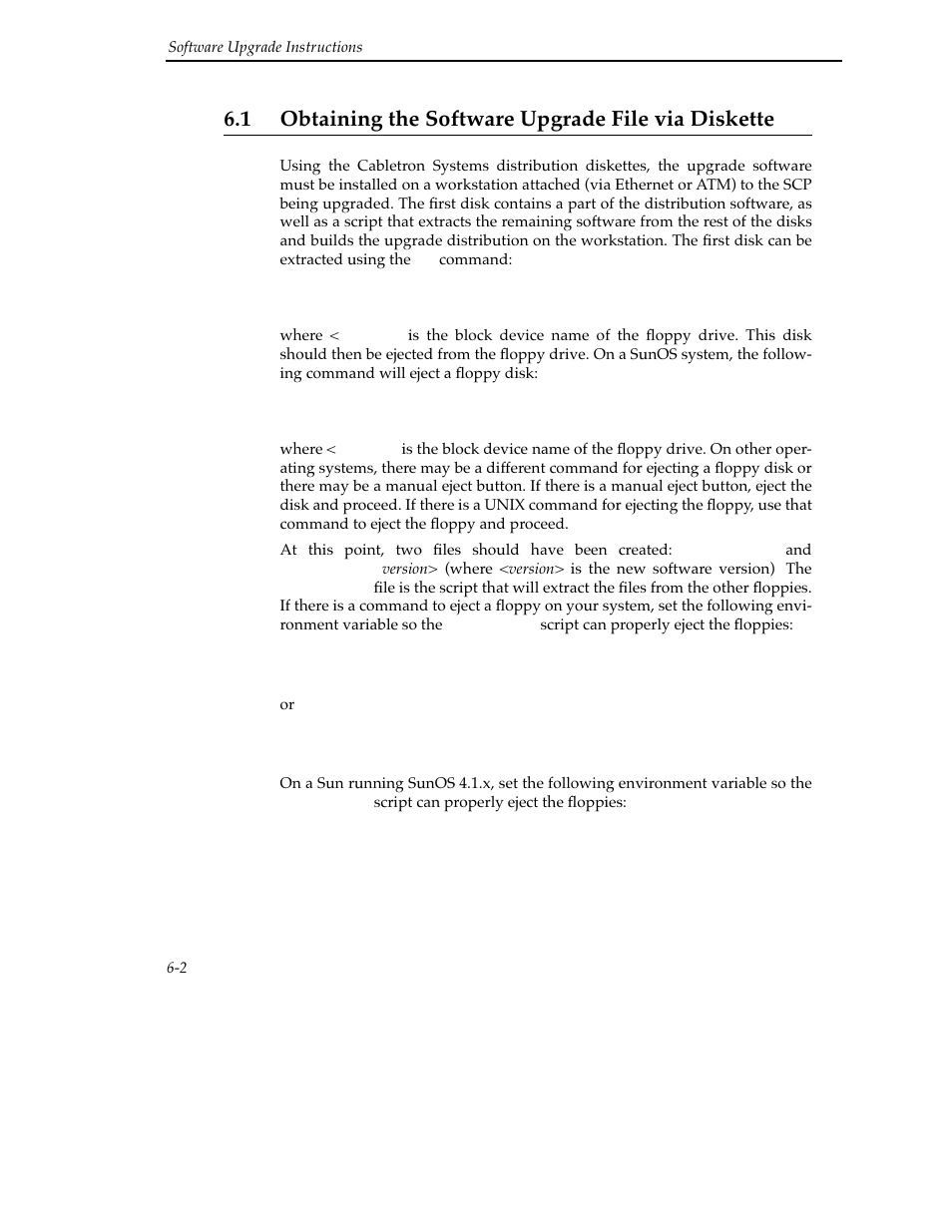 1 obtaining the software upgrade file via disket, 1 obtaining the software upgrade file via diskette | Cabletron Systems SFCS-200BX User Manual | Page 86 / 180