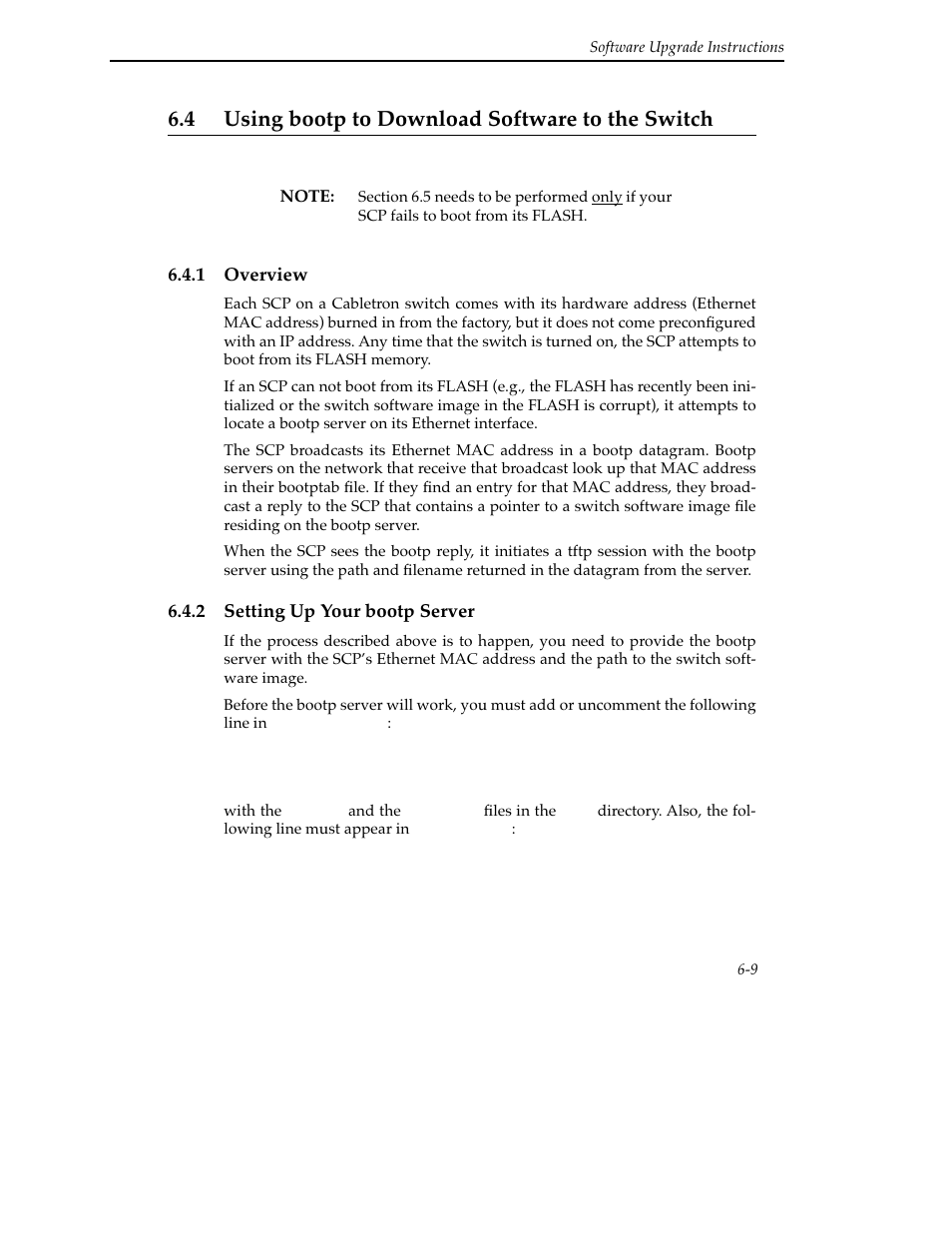 4 using bootp to download software to the switch, 1 overview, 2 setting up your bootp server | Cabletron Systems SFCS-200BX User Manual | Page 93 / 180