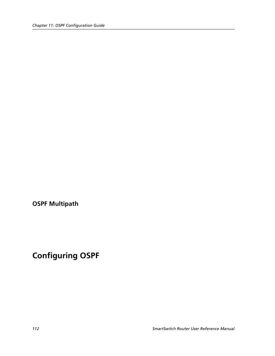 Ospf multipath, Configuring ospf | Cabletron Systems SMARTSWITCH ROUTER 9032578-05 User Manual | Page 138 / 398
