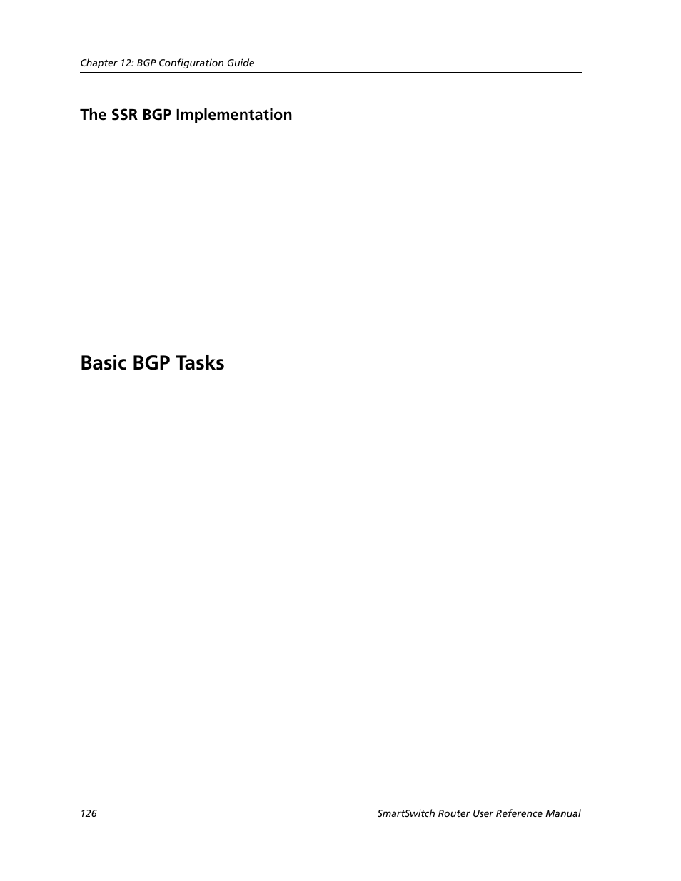 The ssr bgp implementation, Basic bgp tasks | Cabletron Systems SMARTSWITCH ROUTER 9032578-05 User Manual | Page 152 / 398