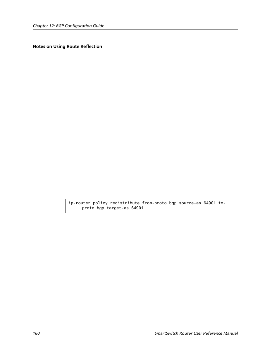 Notes on using route reflection | Cabletron Systems SMARTSWITCH ROUTER 9032578-05 User Manual | Page 186 / 398