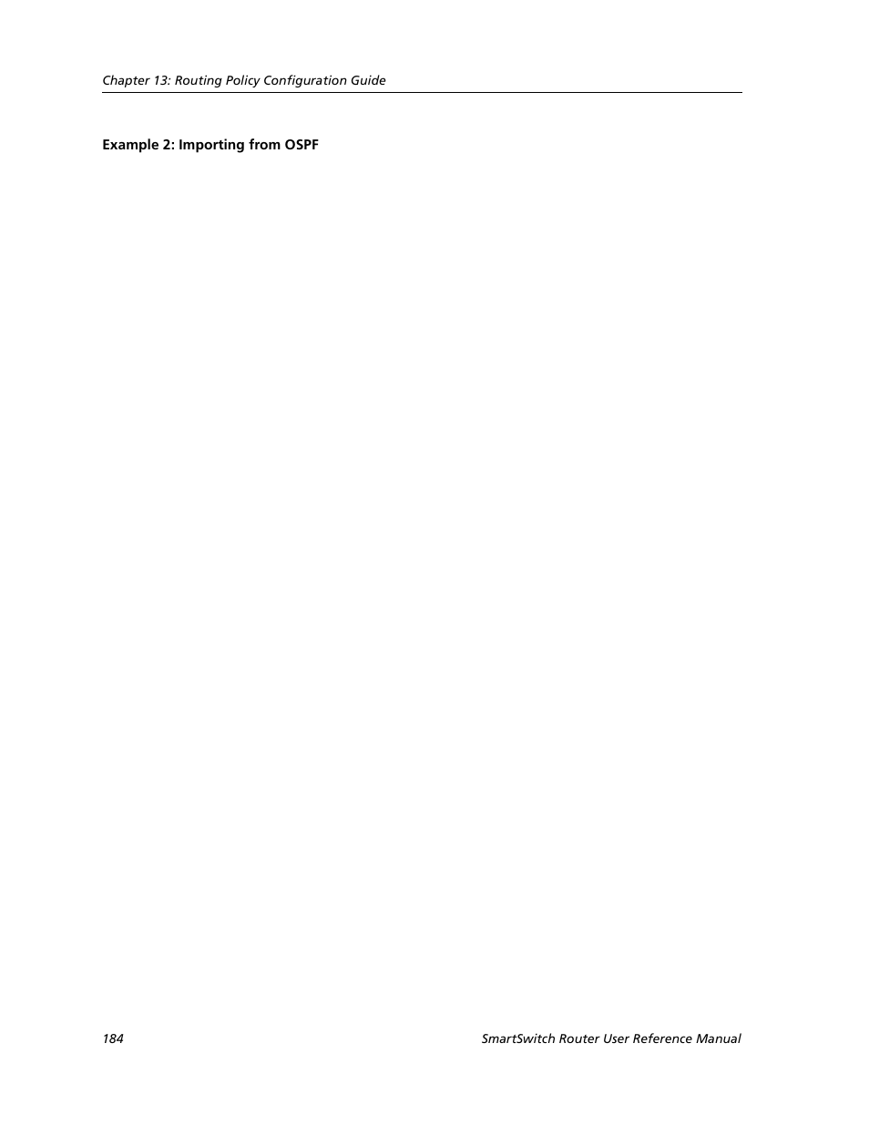 Example 2: importing from ospf | Cabletron Systems SMARTSWITCH ROUTER 9032578-05 User Manual | Page 210 / 398