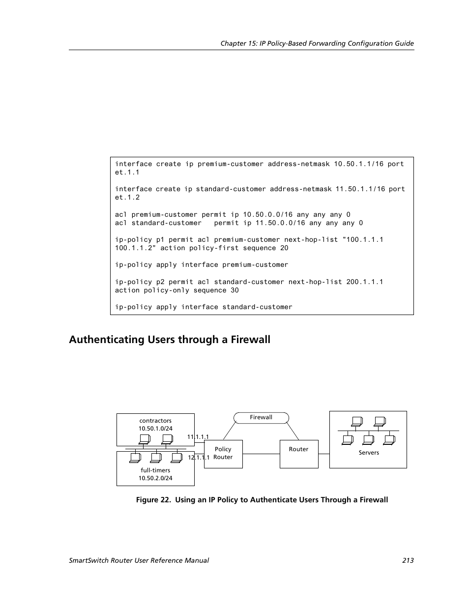Authenticating users through a firewall | Cabletron Systems SMARTSWITCH ROUTER 9032578-05 User Manual | Page 239 / 398