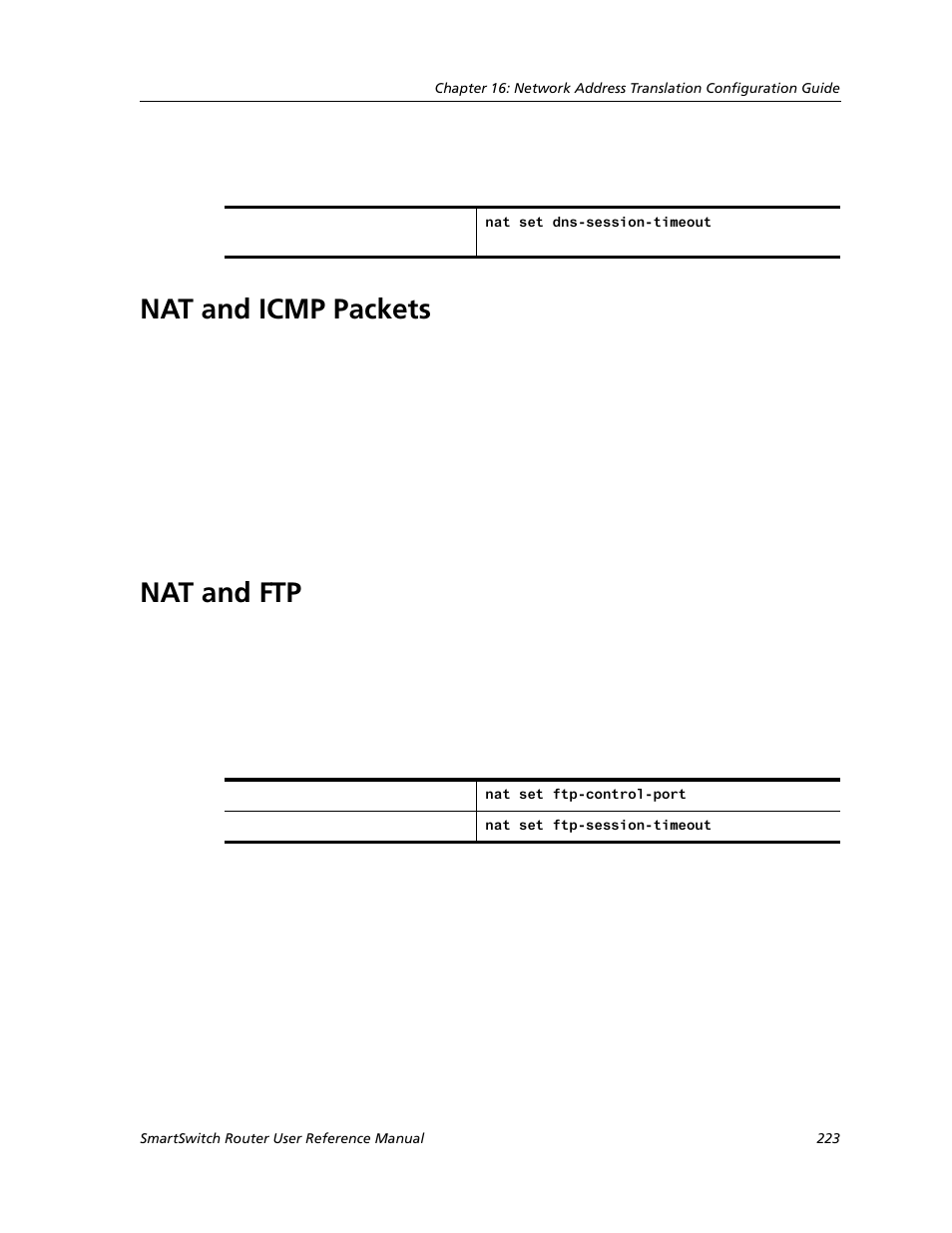Nat and icmp packets, Nat and ftp, Nat and icmp packets nat and ftp | Cabletron Systems SMARTSWITCH ROUTER 9032578-05 User Manual | Page 249 / 398
