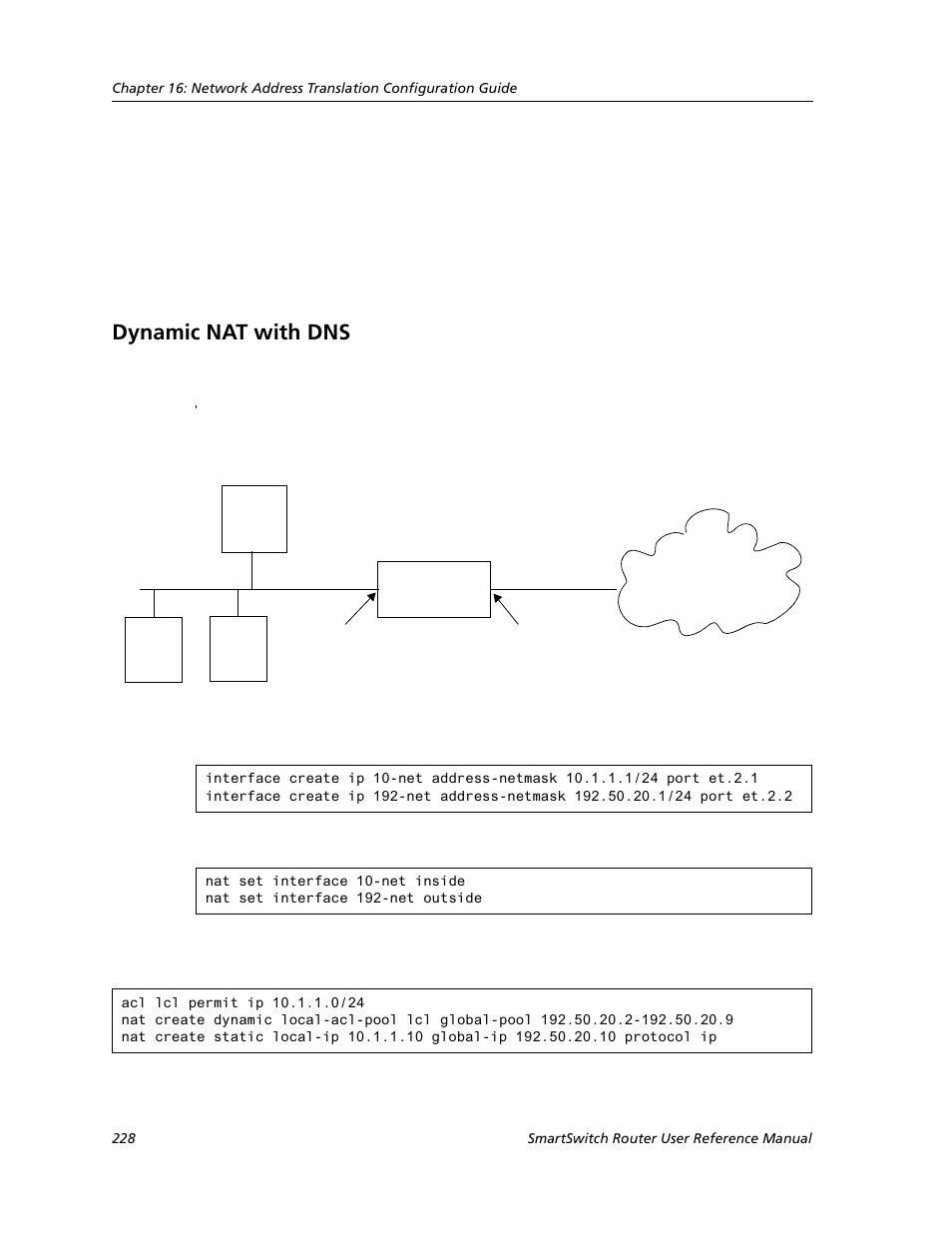 Dynamic nat with dns | Cabletron Systems SMARTSWITCH ROUTER 9032578-05 User Manual | Page 254 / 398