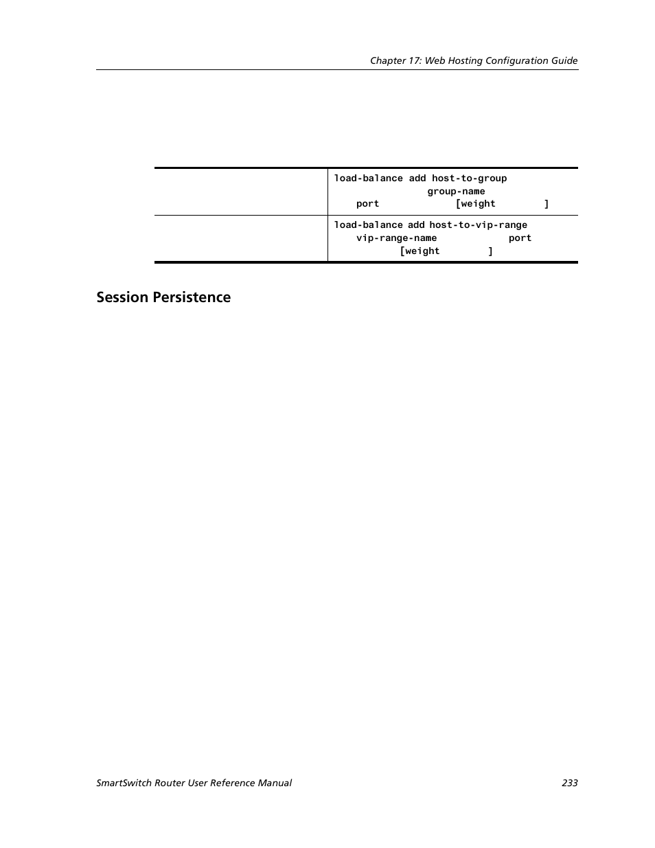 Session persistence | Cabletron Systems SMARTSWITCH ROUTER 9032578-05 User Manual | Page 259 / 398
