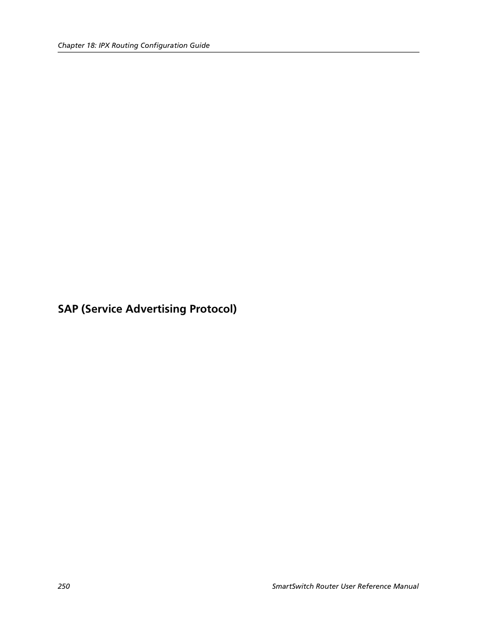 Sap (service advertising protocol) | Cabletron Systems SMARTSWITCH ROUTER 9032578-05 User Manual | Page 276 / 398