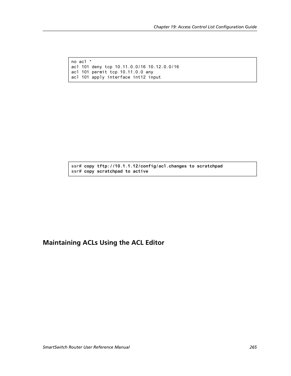 Maintaining acls using the acl editor | Cabletron Systems SMARTSWITCH ROUTER 9032578-05 User Manual | Page 291 / 398