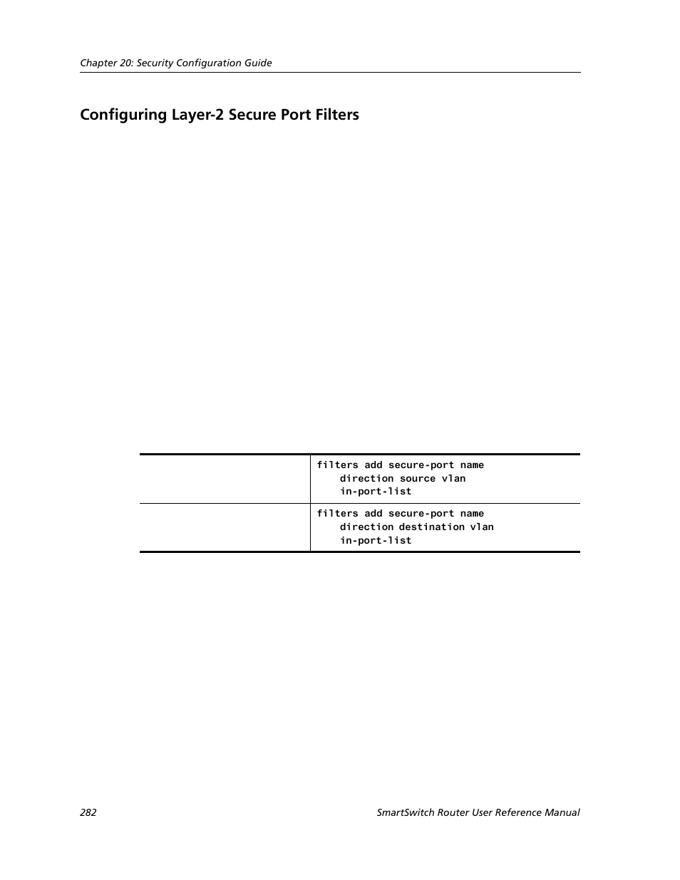 Configuring layer-2 secure port filters | Cabletron Systems SMARTSWITCH ROUTER 9032578-05 User Manual | Page 308 / 398
