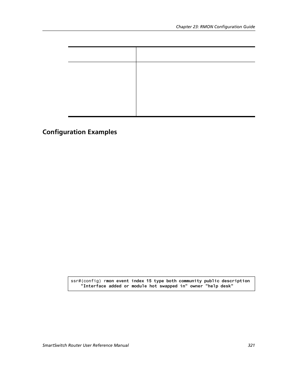 Configuration examples | Cabletron Systems SMARTSWITCH ROUTER 9032578-05 User Manual | Page 347 / 398