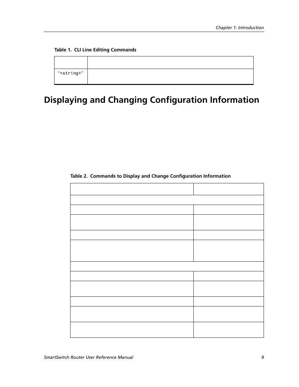 Displaying and changing configuration information | Cabletron Systems SMARTSWITCH ROUTER 9032578-05 User Manual | Page 35 / 398