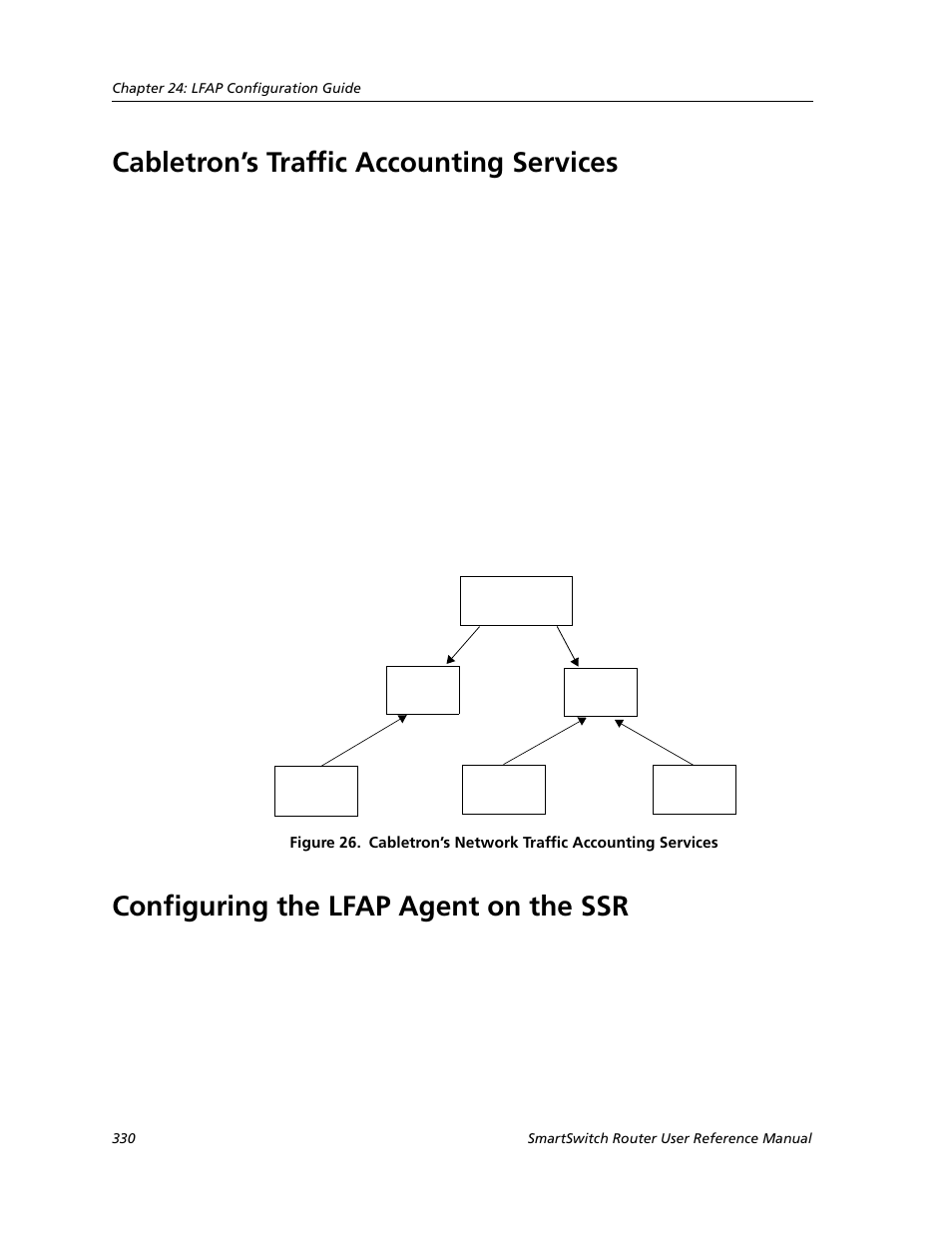 Cabletron’s traffic accounting services, Configuring the lfap agent on the ssr | Cabletron Systems SMARTSWITCH ROUTER 9032578-05 User Manual | Page 356 / 398