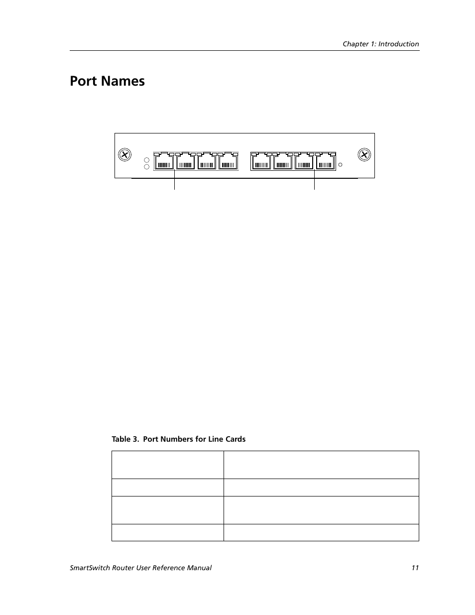 Port names | Cabletron Systems SMARTSWITCH ROUTER 9032578-05 User Manual | Page 37 / 398