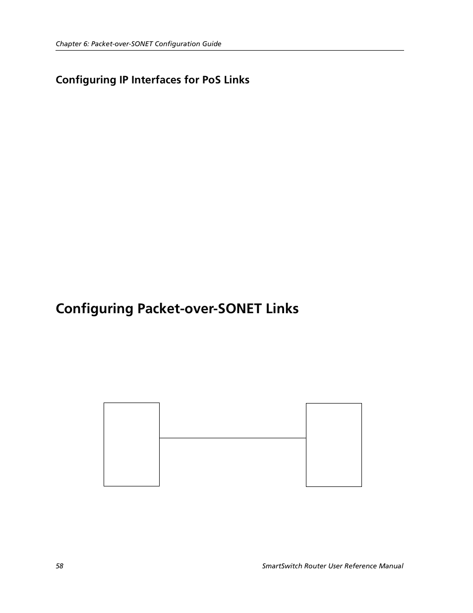 Configuring ip interfaces for pos links, Configuring packet-over-sonet links | Cabletron Systems SMARTSWITCH ROUTER 9032578-05 User Manual | Page 84 / 398