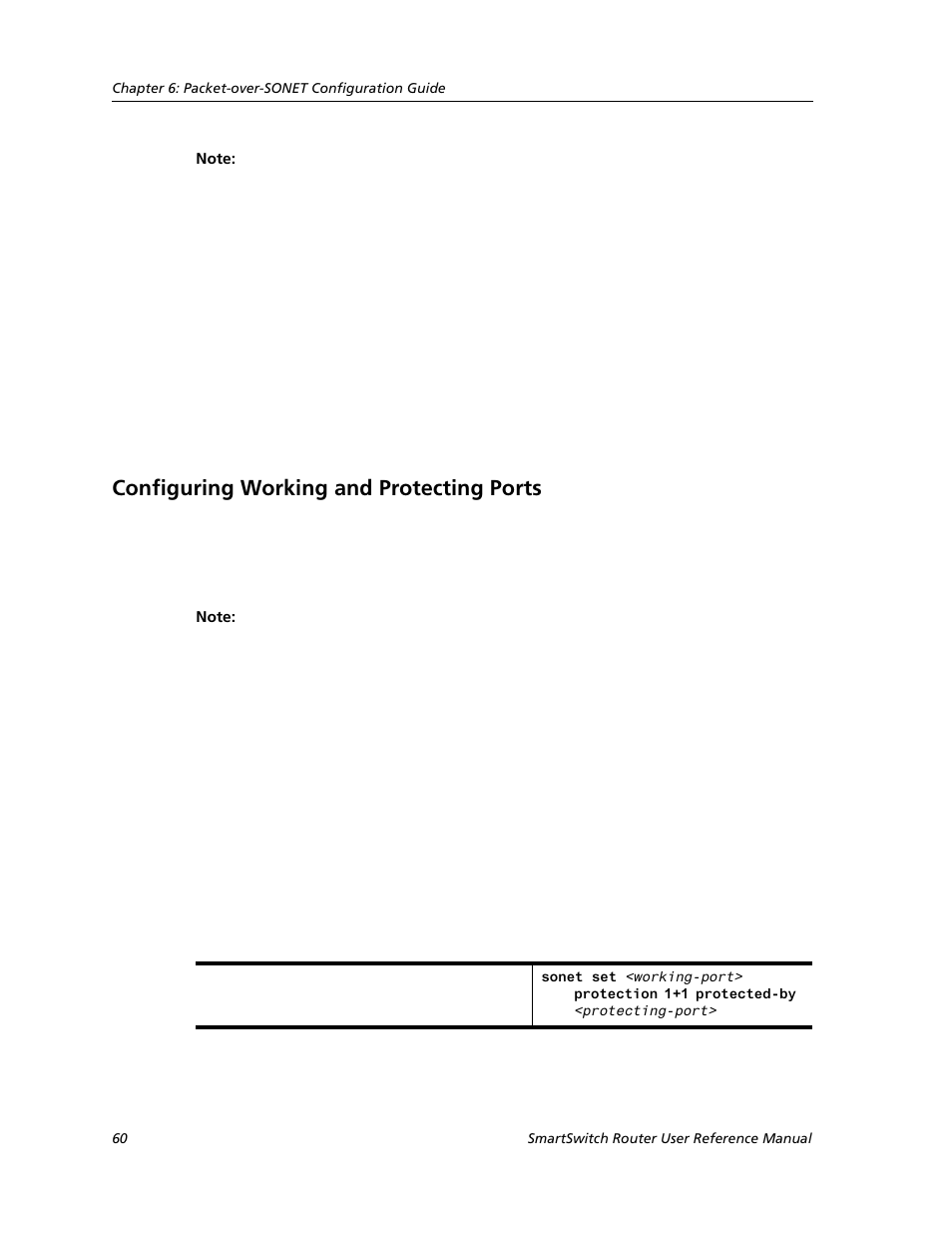 Configuring working and protecting ports | Cabletron Systems SMARTSWITCH ROUTER 9032578-05 User Manual | Page 86 / 398