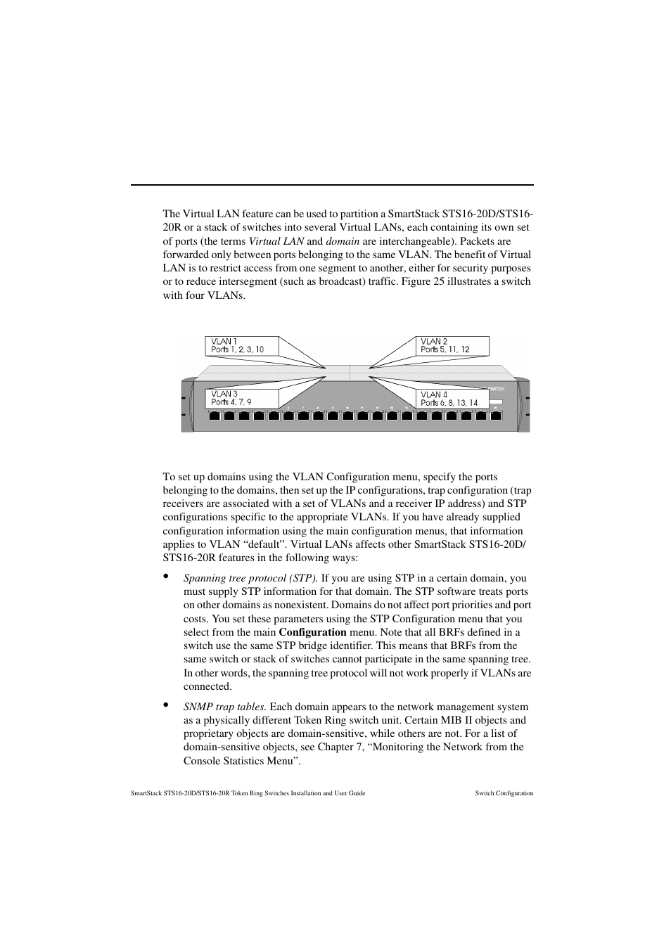 Vlan configuration | Cabletron Systems STS16-20R User Manual | Page 100 / 258