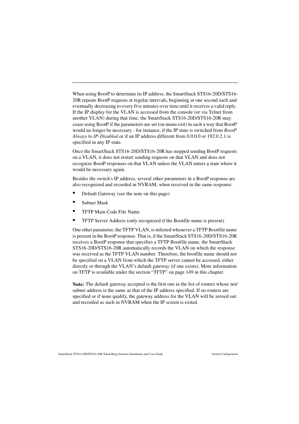 Bootp requests and parameters | Cabletron Systems STS16-20R User Manual | Page 110 / 258