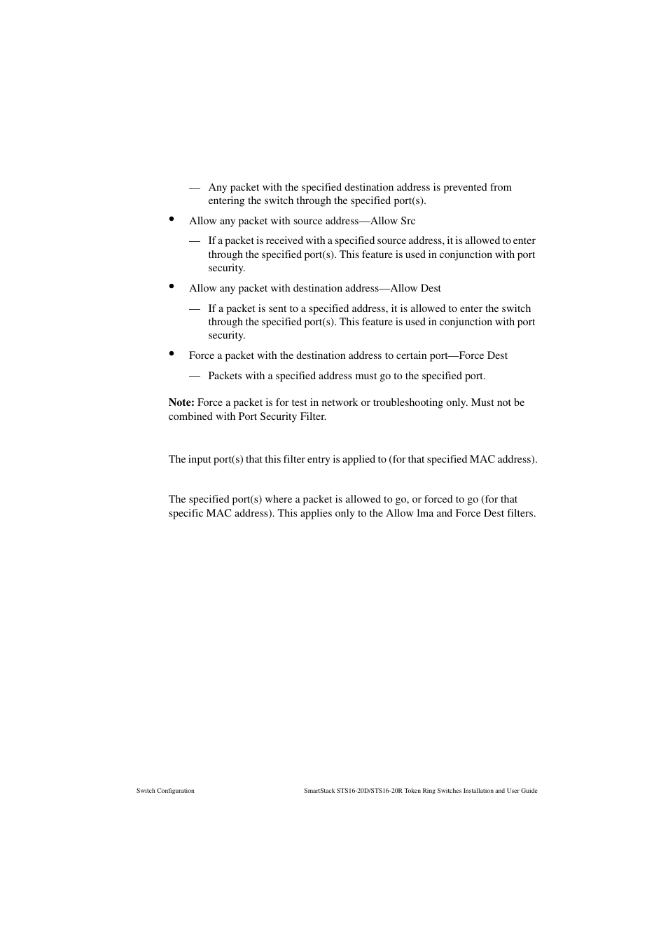 Applied ports, Exit ports | Cabletron Systems STS16-20R User Manual | Page 133 / 258