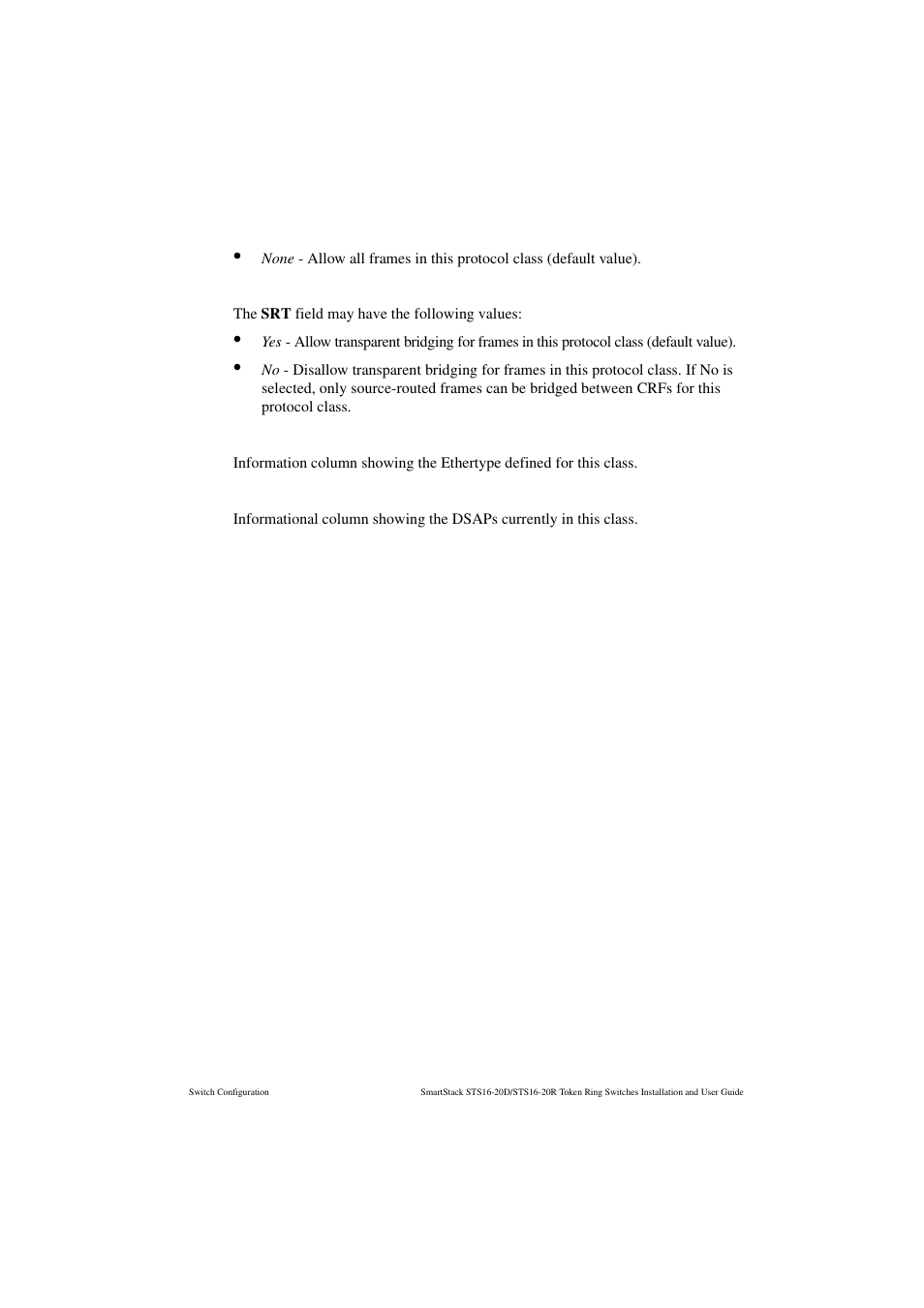 Ethertype, Dsaps | Cabletron Systems STS16-20R User Manual | Page 139 / 258