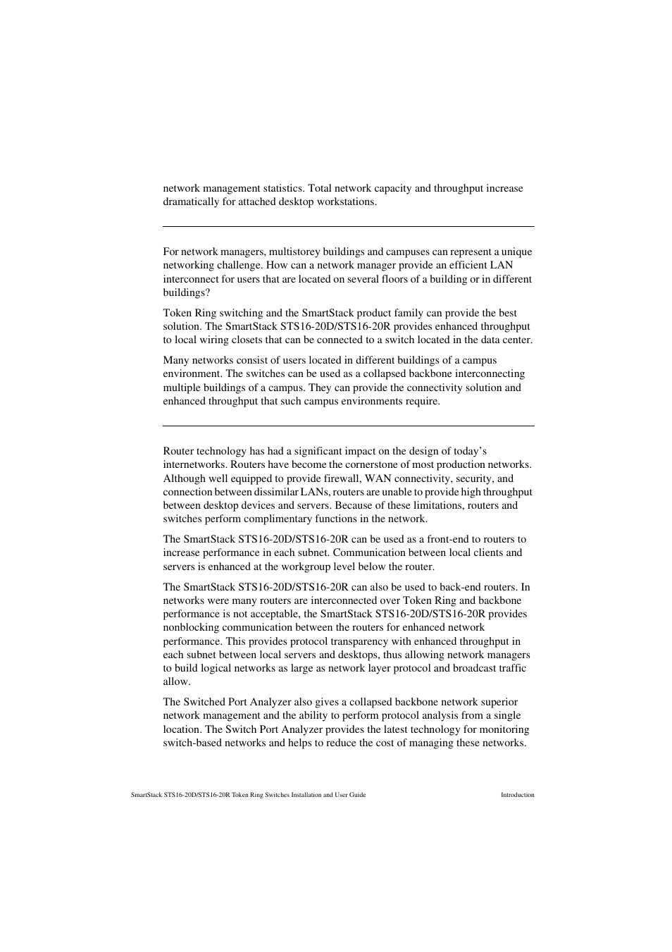 Switch of floors and buildings, Switch of routers, Switch of floors and buildings switch of routers | Cabletron Systems STS16-20R User Manual | Page 18 / 258