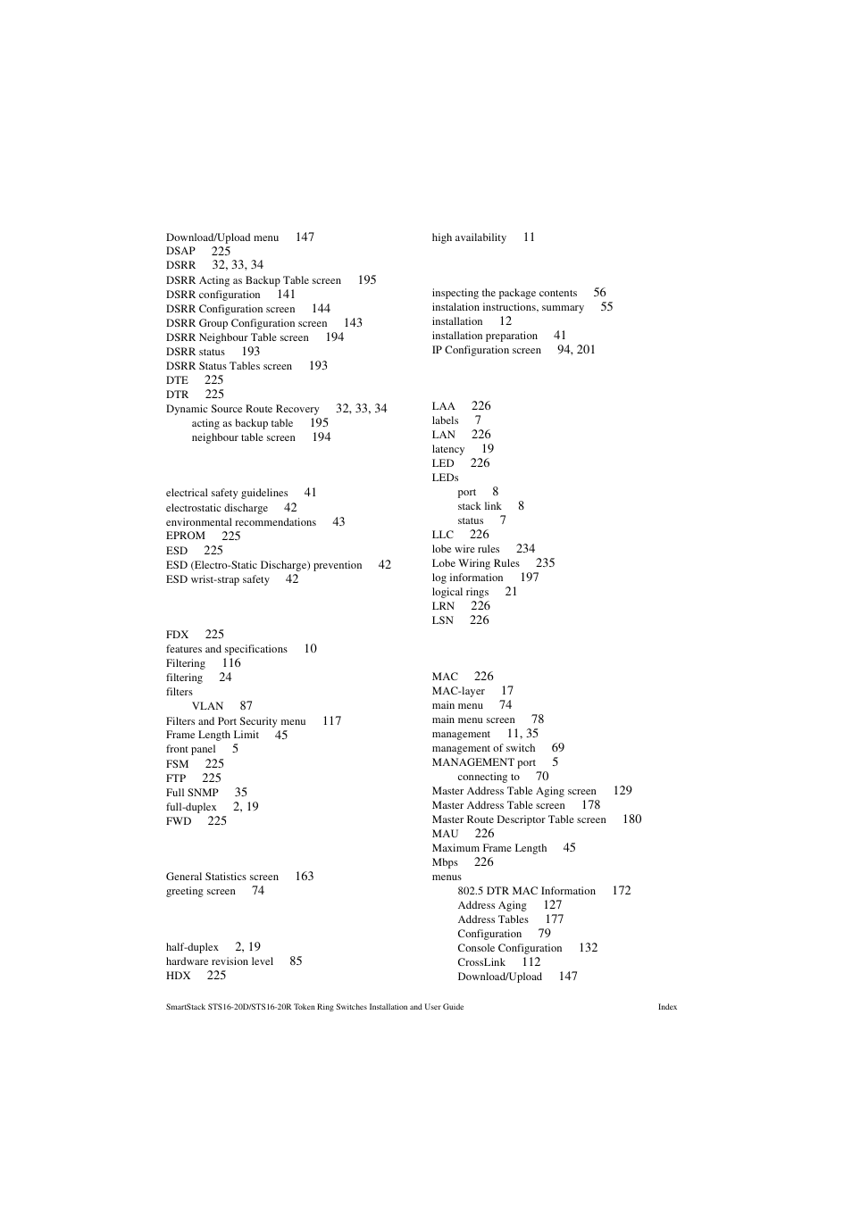 Cabletron Systems STS16-20R User Manual | Page 252 / 258