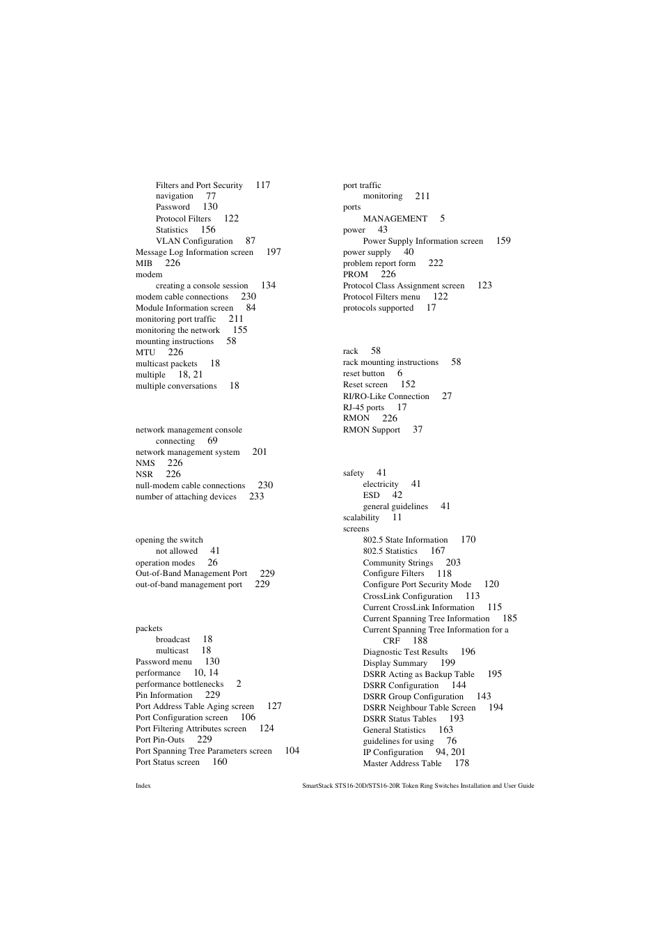 Cabletron Systems STS16-20R User Manual | Page 253 / 258