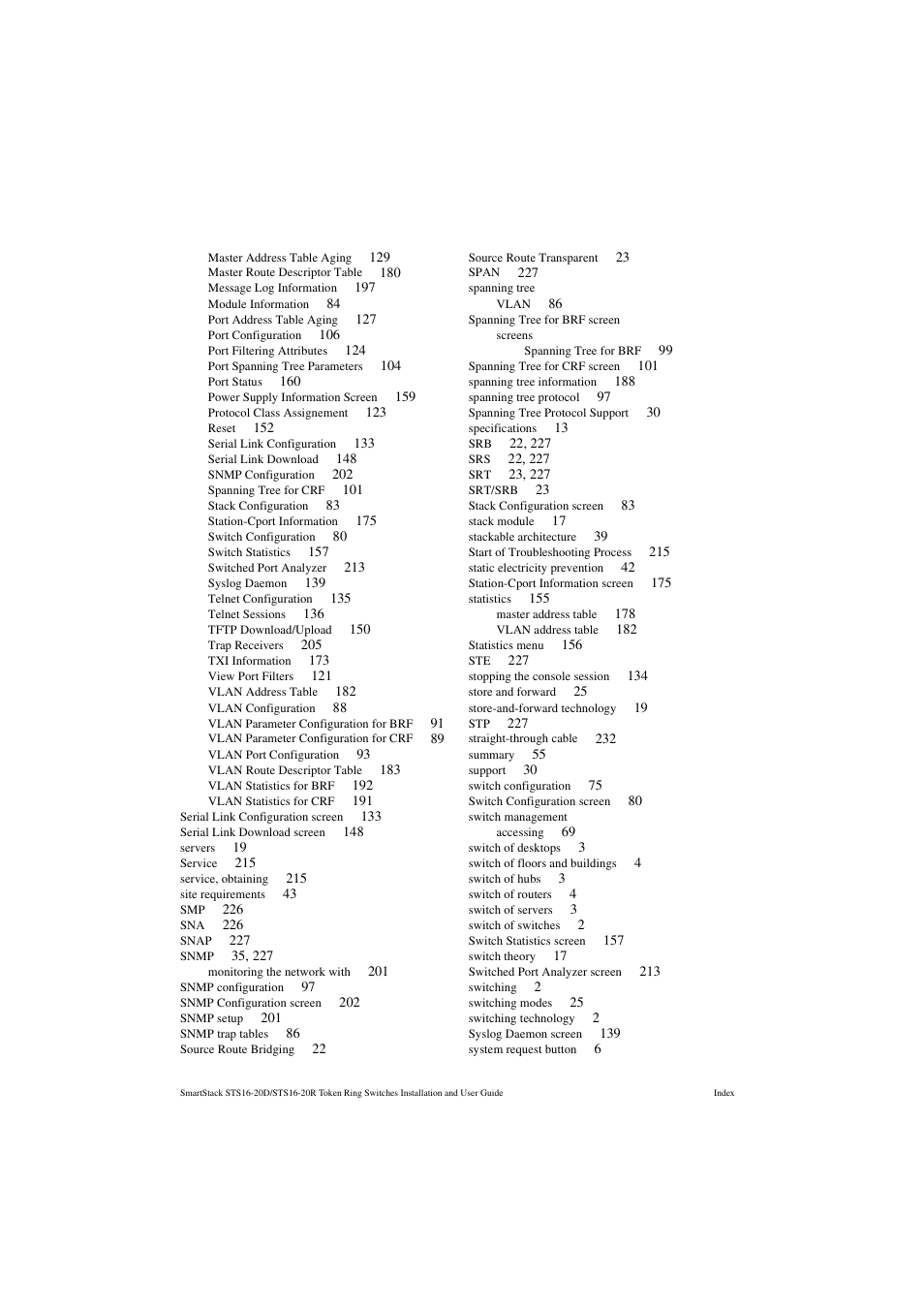 Cabletron Systems STS16-20R User Manual | Page 254 / 258
