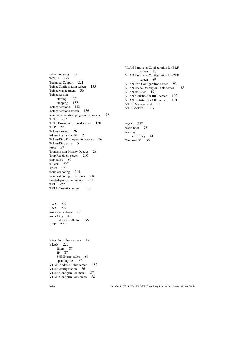 Cabletron Systems STS16-20R User Manual | Page 255 / 258