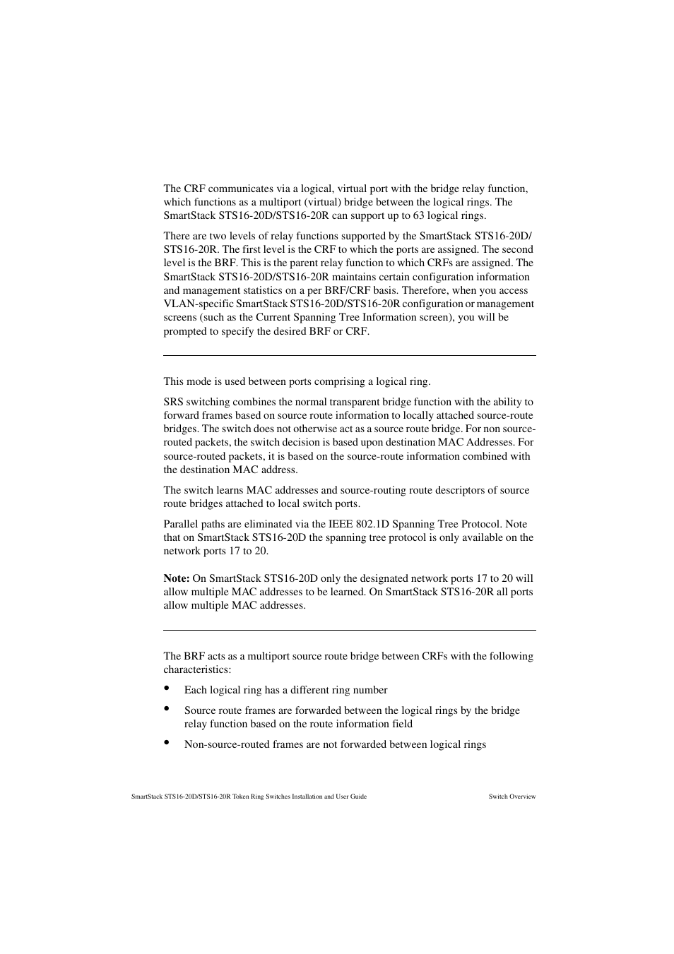 Source route switching (srs), Source route bridging (srb) | Cabletron Systems STS16-20R User Manual | Page 36 / 258