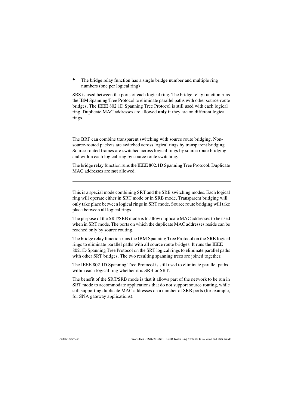 Source route transparent (srt), Srt/srb, Source route transparent (srt) srt/srb | Cabletron Systems STS16-20R User Manual | Page 37 / 258