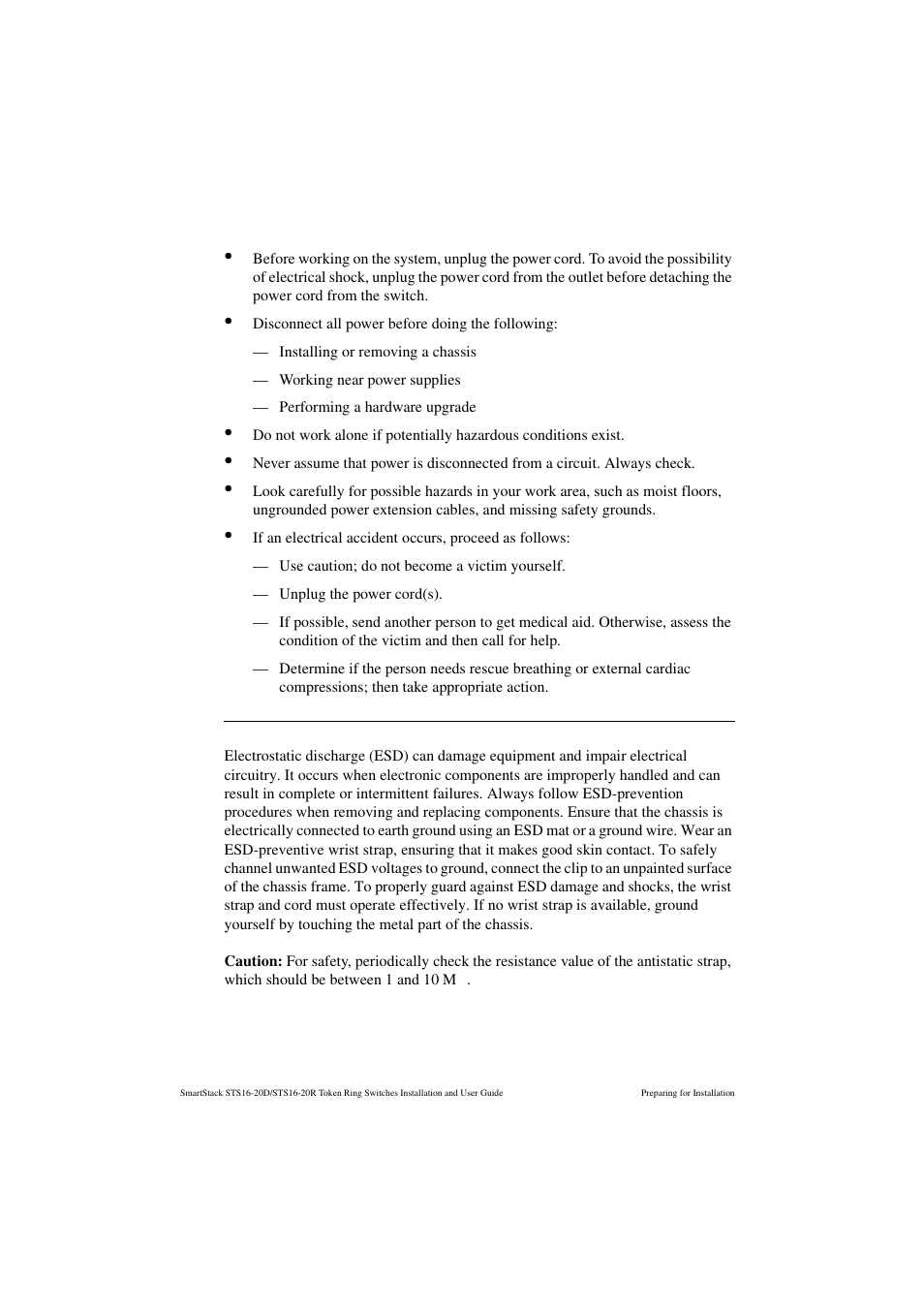 Preventing electrostatic discharge damage | Cabletron Systems STS16-20R User Manual | Page 56 / 258