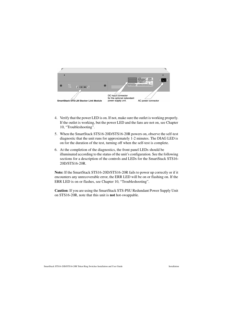 Figure 22. the back panel of the sts16-20r | Cabletron Systems STS16-20R User Manual | Page 78 / 258