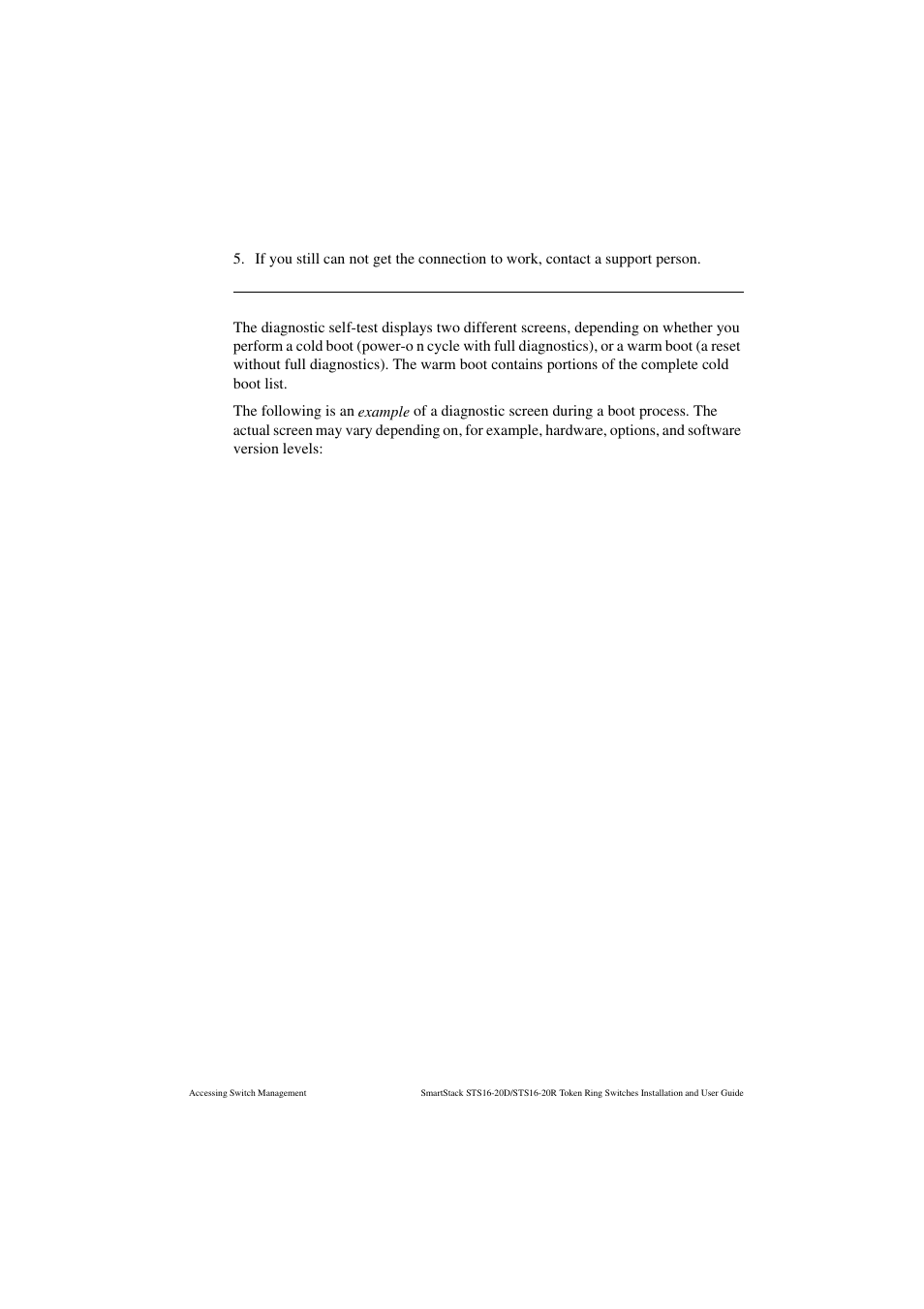 Diagnostic screen | Cabletron Systems STS16-20R User Manual | Page 87 / 258