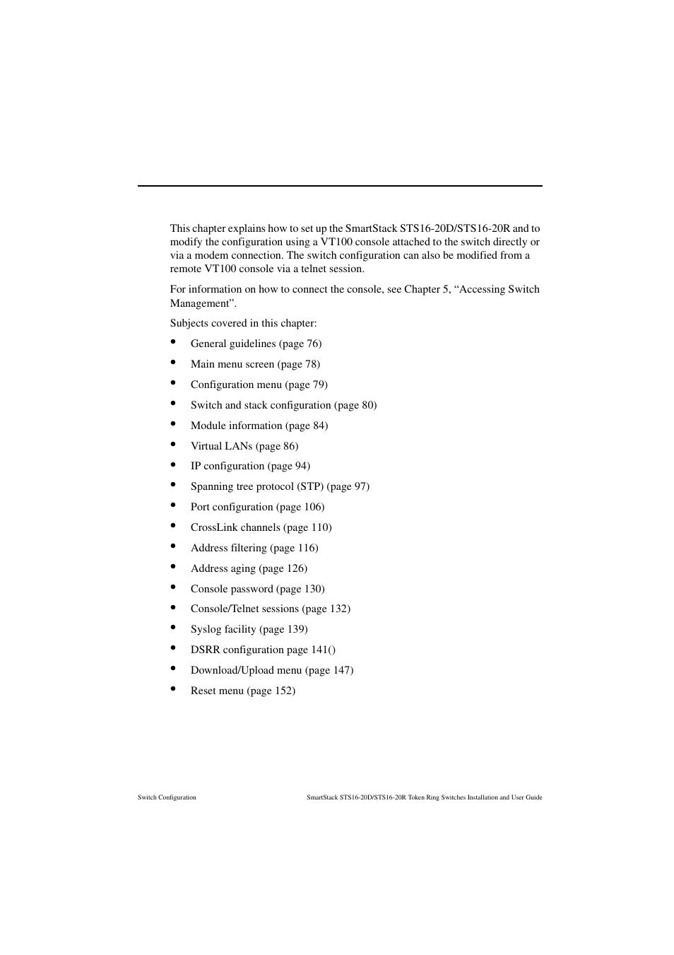 Switch configuration | Cabletron Systems STS16-20R User Manual | Page 89 / 258