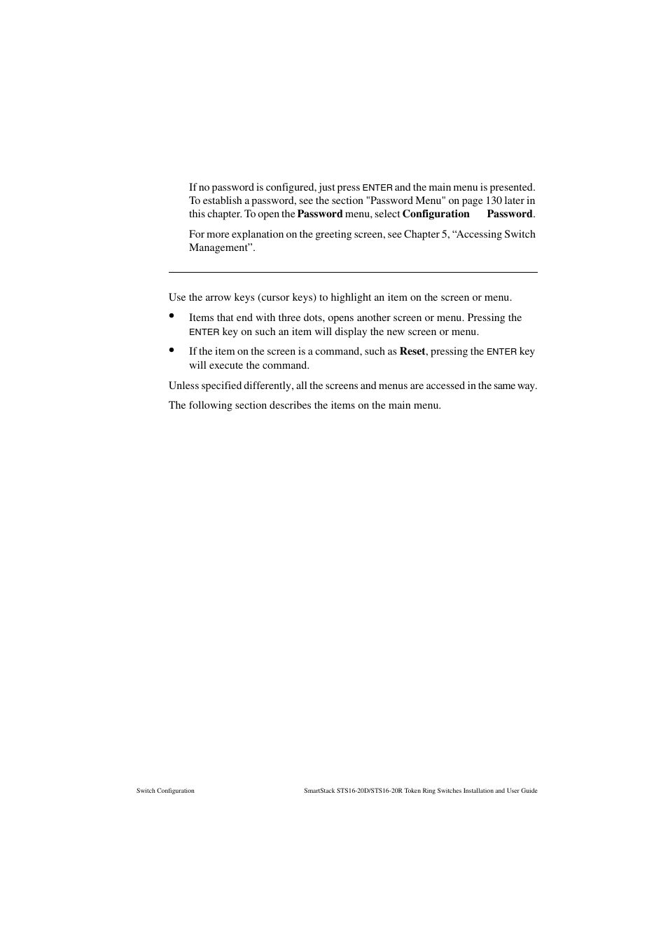 Navigating within the menus | Cabletron Systems STS16-20R User Manual | Page 91 / 258